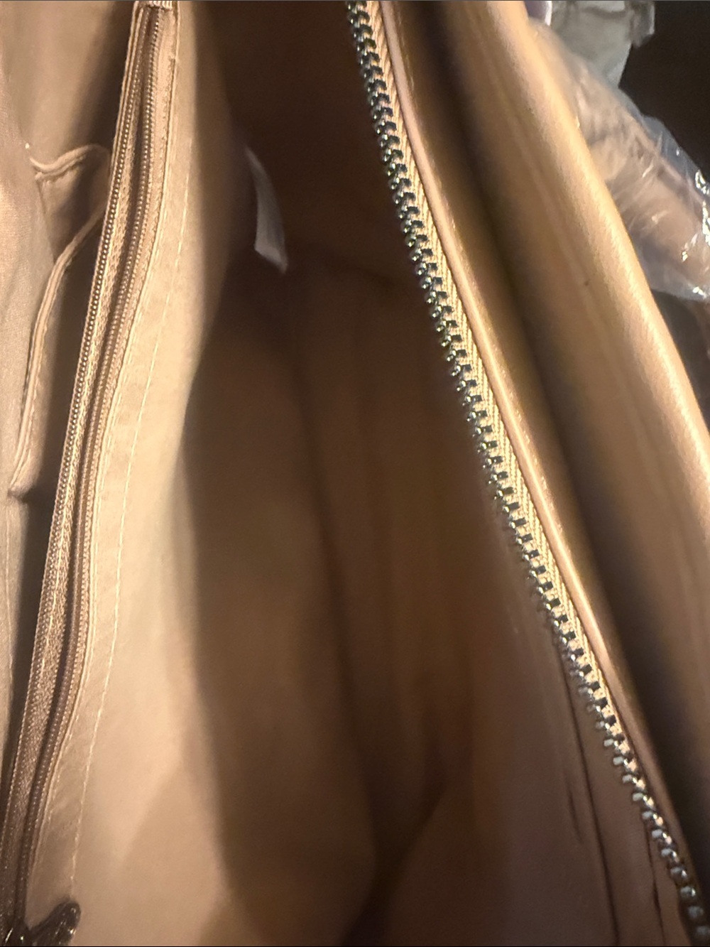 Valentino Orlandi Beige Quilted Tote Bag with Logo Charm and Logo Pouch - Picture 5 of 13